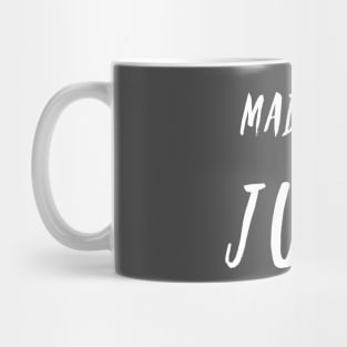Made in June simple text design - white letters Mug